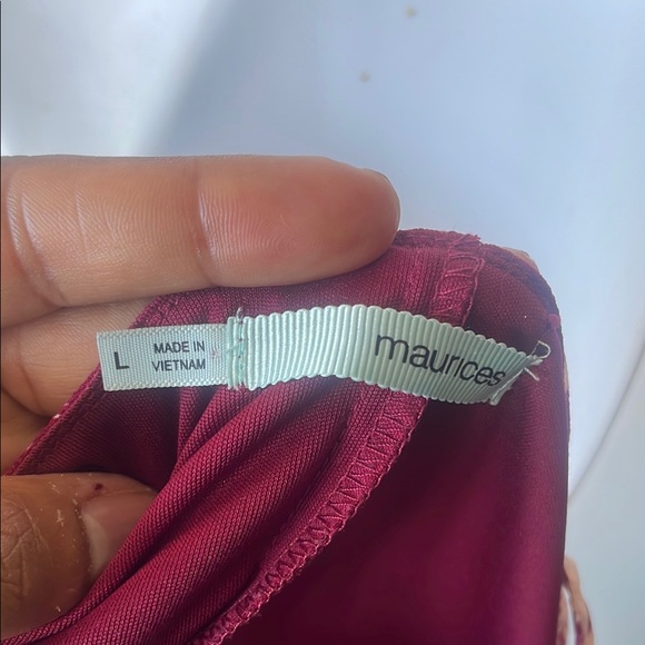 Maurices Red Asymmetrical Tiered Sundress Casual - Picture 2 of 11